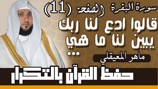 11 الصفحة 11قالوا ادعوا لنا ربك يبين لنا ما هي مكررة 10 مرات  ماهر المعيقلي [upl. by Reahard193]