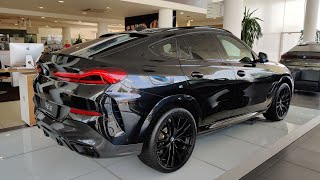 2022 BMW X6 Black Color  Wild Luxury SUV  Exterior and Interior Walkaround [upl. by Jaela]