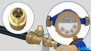 Robinet laiton avant compteur deau  ISIFLO  Branchement [upl. by Johannah]