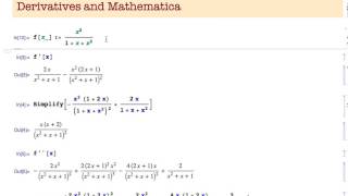 Derivatives and Mathematica [upl. by Rahmann]