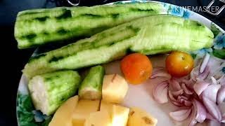 How to make ll luffa sponge gourd recipe ll Moms Cooking Recipe [upl. by Isaiah]