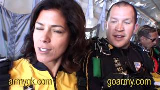 Zoraida Sambolin jumps with the Army Golden Knights in Chicago [upl. by Ahrat680]