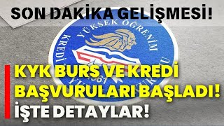 📢SON DAKİKA 2025 KYK BURS VE KREDİ BAŞVURUSU BAŞLADIBURS BAŞVURUSU NASIL YAPILIR kyk 2024yks [upl. by Pfosi750]