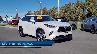 2022 Toyota Highlander XLE Yuba City Oroville Roseville Sacramento Chico [upl. by Adrahc]