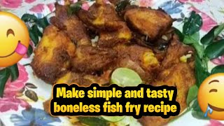 SIMPLE BONELESS FISH FRY RECIPE  2 MINUTE RECIPEQUICK WAY  COOK WITH NABA [upl. by Nimaj]