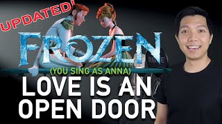 Love Is An Open Door Male Part Only  Karaoke UPDATED  Frozen [upl. by Olivann]