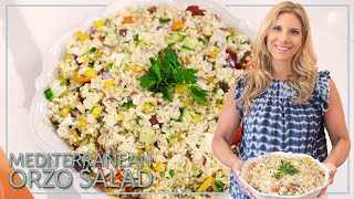 How to make this popular refreshing Mediterranean Orzo Salad Recipe [upl. by Woolson181]