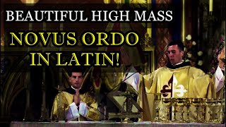 Complete Solemn High Mass Latin Novus Ordo sub LatEng Heralds of the gospel Missale Romanum [upl. by Jefferson]