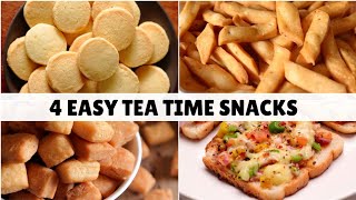 4 Yummy Tea Time Snacks Recipes  Evening Snacks  Quick amp Easy [upl. by Romie]