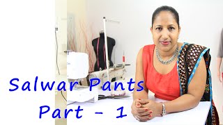 Class 20  Part 1 Theory  How to make salwar pants  cutting and stitching  neat and easy method [upl. by Wilbert]