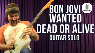 Bon Jovi  Wanted Dead or Alive  Guitar Solo Lesson [upl. by Argela135]