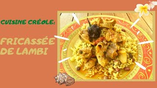 Fricassée de lambi Cuisine créole [upl. by Enelear136]