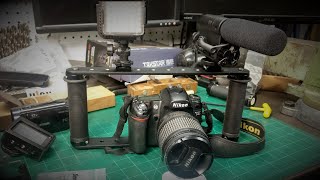 DIY DSLR Camera Rig Cage Bracket Build [upl. by Aihsitan]