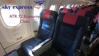 Flight Experience  Sky Express  Santorini to Athens  ATR 72  GQ 341 [upl. by Kcirrej100]