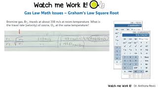 Grahams Law Math Dealing with the Square Root by Dr Anthony Revis [upl. by Nilrak]