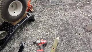 How to change blades on a TroyBilt Bronco mower [upl. by Euqinna]