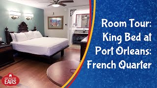 Full Room Tour of Disneys Port Orleans Resort French Quarter Room with a King Bed [upl. by Atiuqal]