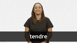 How to pronounce TENDRE in French [upl. by Narahs743]