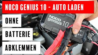 Autobatterie laden mit Ladegerät ohne Ausbau  NOCO GENIUS 10  8 einfachen Schritte [upl. by Lerud]