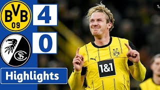 BORUSSIA DORTMUND VS SC FREIBURG  4 0   HIGHLIGHTS  BUNDESLIGA [upl. by Fulbright]