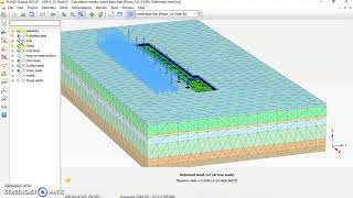 Deep Excavation Plaxis 3D model [upl. by Odille]