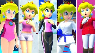 All Peach Costumes in Mario amp Sonic at the Tokyo 2020 Olympic Games [upl. by Ael]