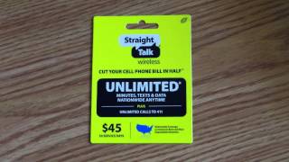 45 Straight talk phone refill card [upl. by Lemkul]