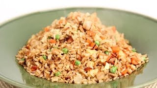 Fried Brown Rice Recipe  Laura Vitale  Laura in the Kitchen Episode 702 [upl. by Aisorbma]