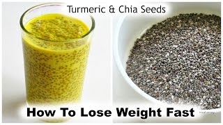 How To Lose Weight Fast With Turmeric amp Chia Seeds  5 kg  Golden Milk Chia Pudding  Turmeric Milk [upl. by Noed]