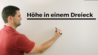 Höhe in einem Dreieck  Mathe by Daniel Jung [upl. by Annodahs]