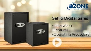 Safilo Digital Safe  Operating Guide amp Key Security Features  Ozone Electronic Safes [upl. by Annaiek]