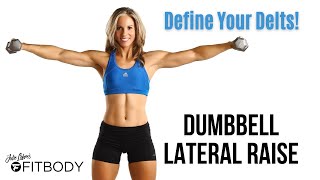 Dumbbell Lateral Raise Exercise Demonstration [upl. by Helbonnah793]