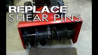 HOWTO Replace Shear Pins On Older Toro Snowblower [upl. by Dlonra625]