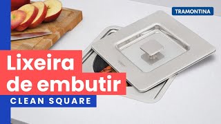 Como ter mais praticidade na bancada da cozinha com a lixeira de embutir  Tramontina [upl. by Ynahpets359]