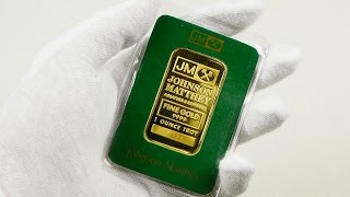 Johnson Matthey Rare 1 oz Gold Bar Unboxing [upl. by Clance]