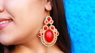 DIY Soutache Ethnic Earrings [upl. by Alyakcim344]