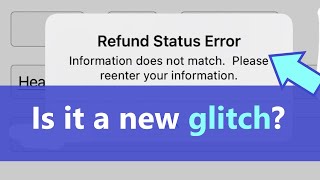 Refund Status Error on IRS app quotInformation Does Not Matchquot  what does it mean Is it a glitch [upl. by Lladnik]