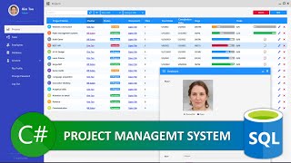 C WinForms  Modern Complete Project Management System  MySQL SQL Server amp Postgres [upl. by Isherwood471]