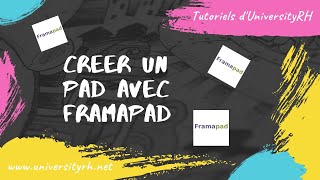 Créer un pad avec Framapad [upl. by Allred224]