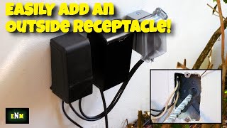 How To Add An Outdoor Exterior Electrical Receptacle [upl. by Auhsej]