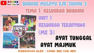 BM Tahun 3 Unit 1 ms3  Ayat Tunggal dan Ayat Majmuk [upl. by Gnuy]