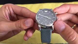 Emporio Armani AR1735 Chronograph Mens Watch Full Review [upl. by Jonis920]