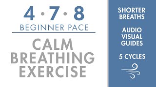 478 Calm Breathing Exercise  Beginner Pace  Short amp Easy Breaths  Simple Pranayama Exercise [upl. by Civ547]