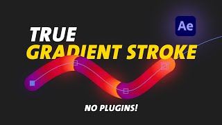 FINALLY a TRUE GRADIENT STROKE Along a Path  Easy After Effects Tutorial  No Plugins [upl. by Munsey]