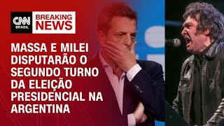 Massa e Milei disputarão o segundo turno da eleição presidencial na Argentina  CNN BRASIL [upl. by Lledor]