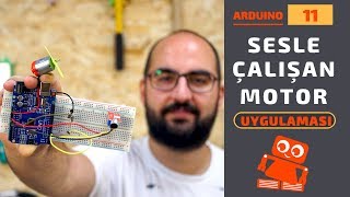 Arduino ile Ses Sensörü Kullanımı  Sesle Motor Kontrol [upl. by Ahseenal]