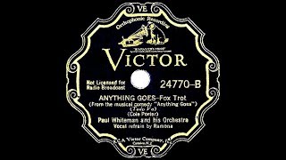 1935 HITS ARCHIVE Anything Goes  Paul Whiteman Ramona Davies vocal [upl. by Atival]