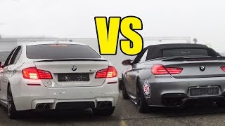 BMW M5 F10 vs BMW M6  RACE [upl. by Odelia120]