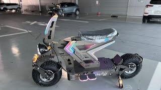 Electric Scooter WEPED Cyberfold Dark Knight 72V 60a Receive Video [upl. by Ahsekam]