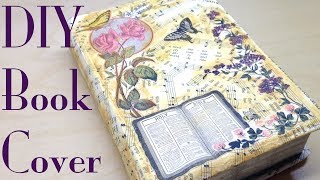 DIY Mixed Media Bible or Book Cover [upl. by Finley]